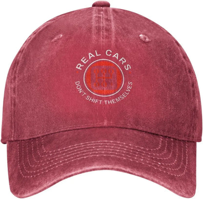 Real Cars Dont Shift Themselves Vintage Baseball Cap
