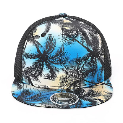 Hawaiian Coconut Tree Quick Dry Snapback Cap