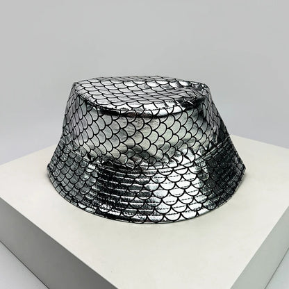 Shiny PU Leather Colorful Bucket Hats