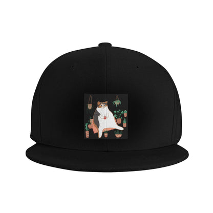 Calico Cat With Potted Plants Cute Graphic Snapback Cap