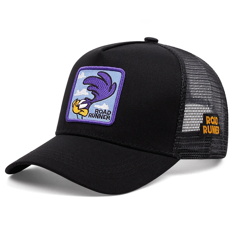 Cartoon Embroidered Mesh Trucker Cap