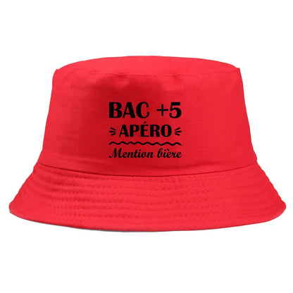 BAC +5 Apero Print Reversible Unisex Bucket Hat