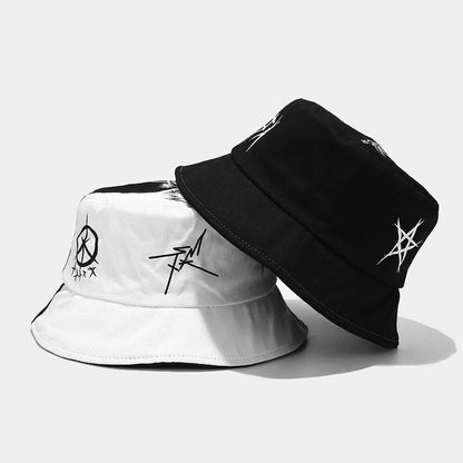 Summer Patchwork Graffiti Cotton Bucket Hat