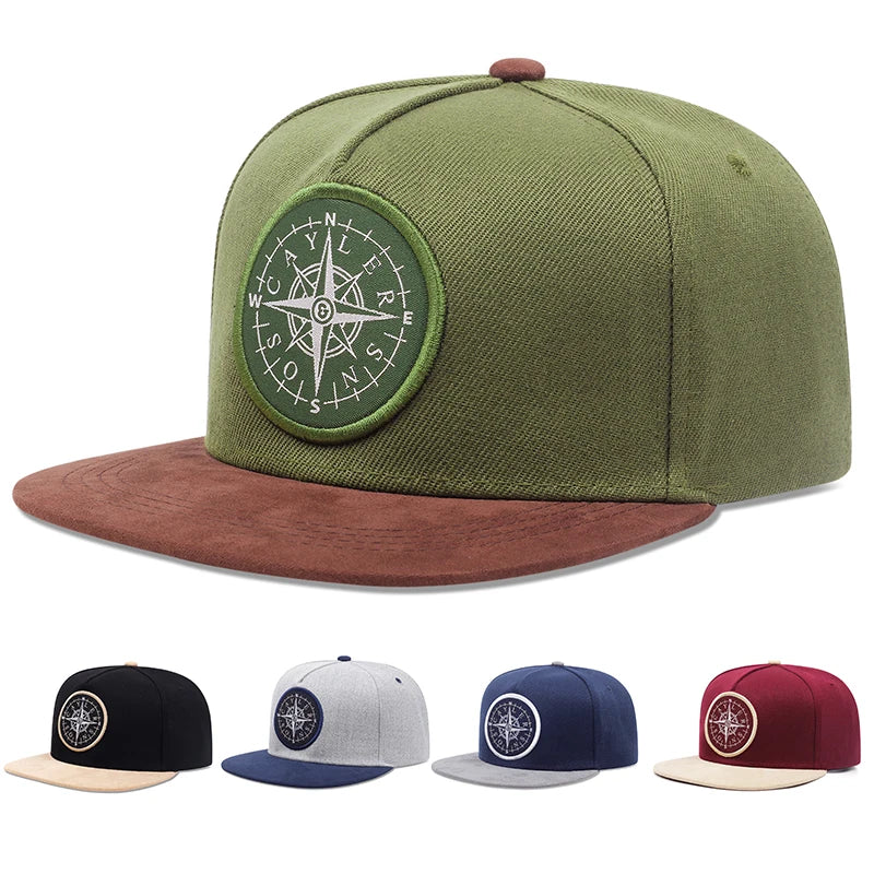 Unisex NSWE Compass Colorblock Streetwear Baseball Cap