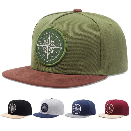 Unisex NSWE Compass Colorblock Streetwear Baseball Cap