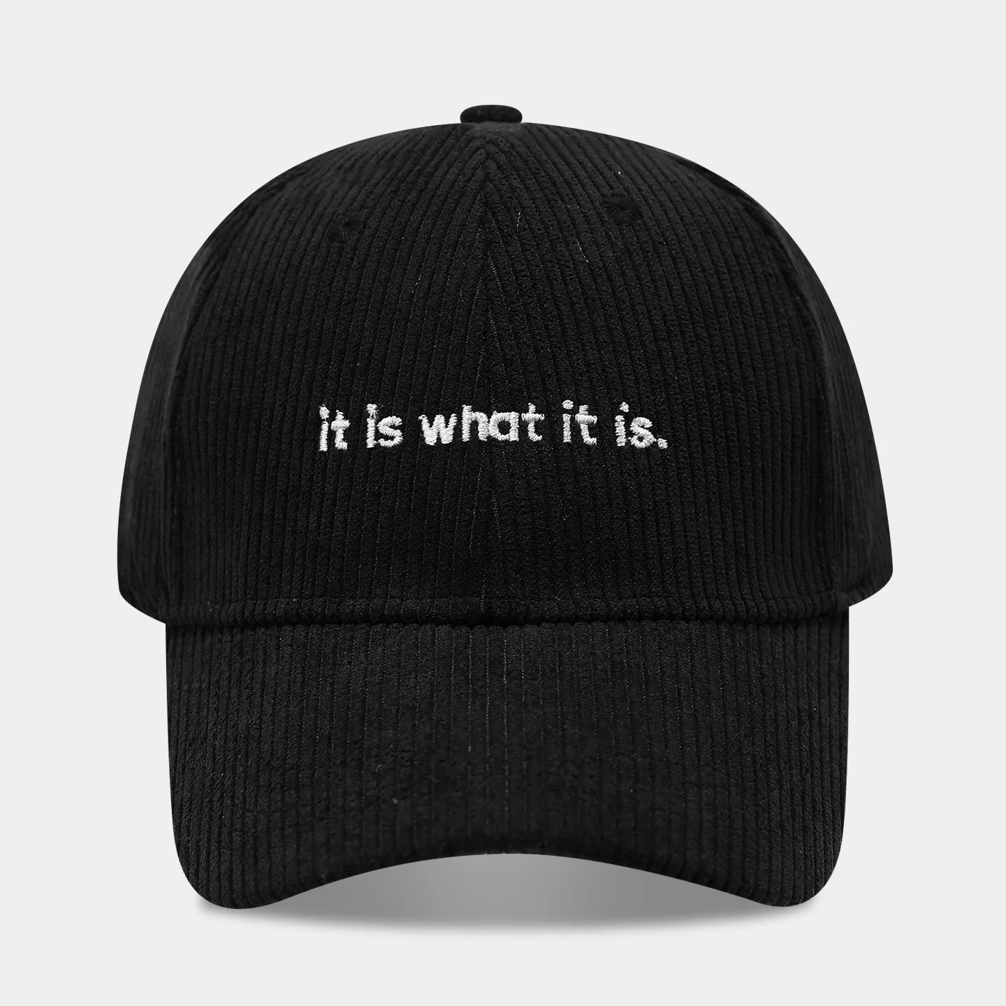 Winter Corduroy Embroidered Letter Baseball Cap