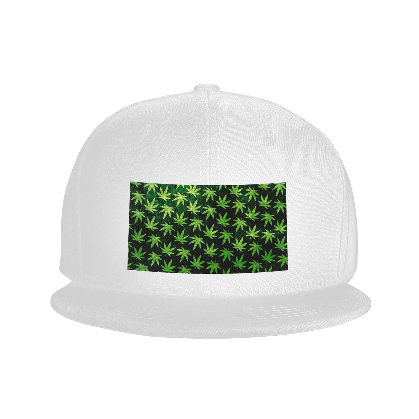 Cannabis Leaf Graphic Pattern Snapback Cap