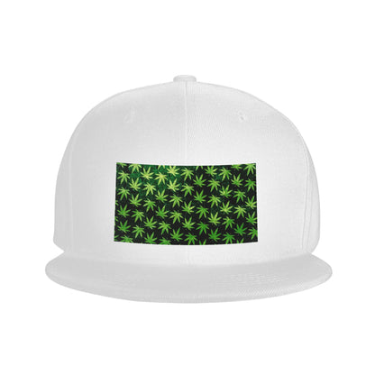 Cannabis Leaf Graphic Pattern Snapback Cap