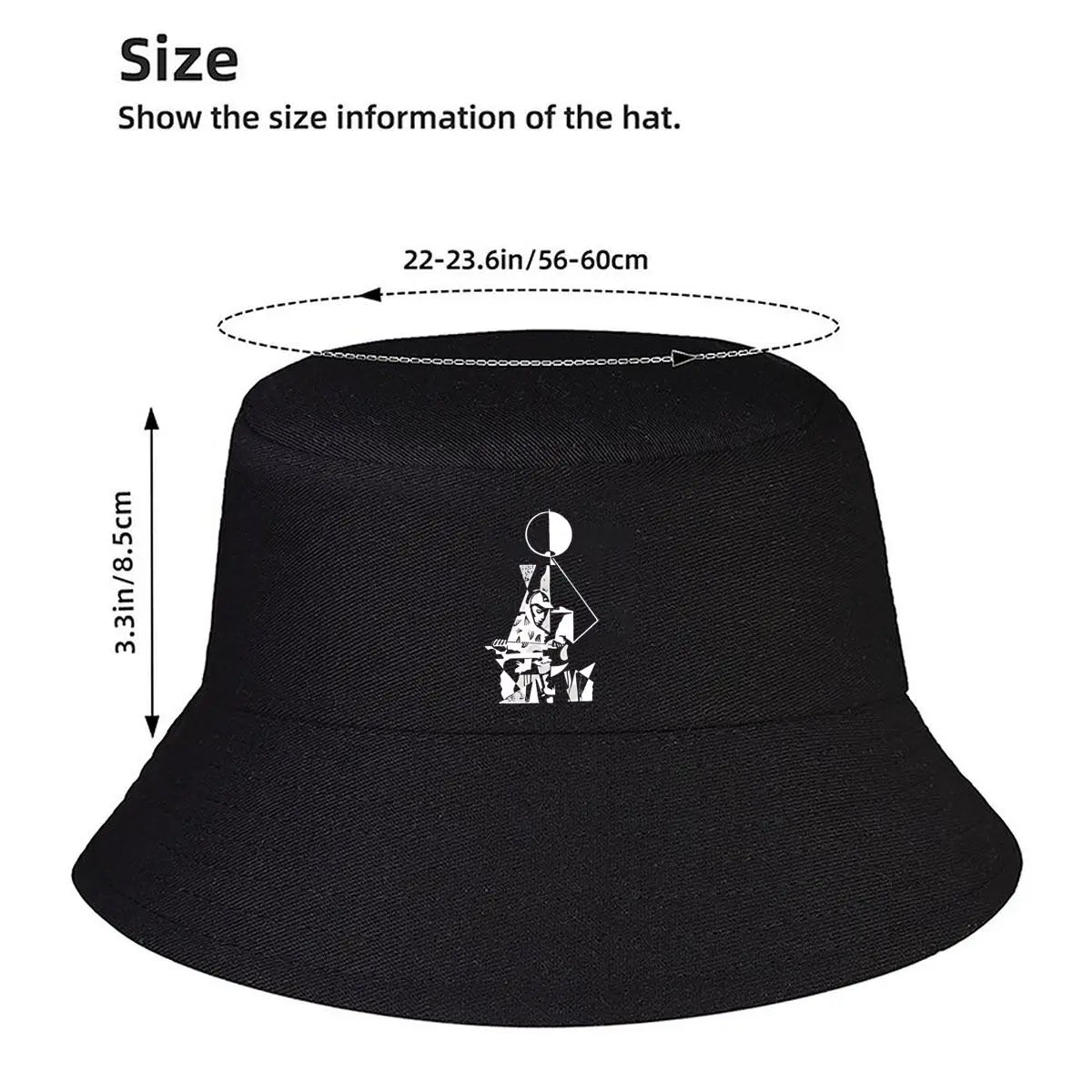 Geometric Abstract Soft Tone Minimalist Modern Design Bucket Hat