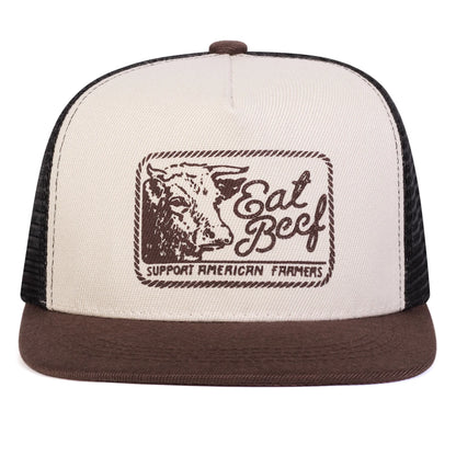 Unisex EAT BEEF Letter Embroidery Hip-hop Net Hats