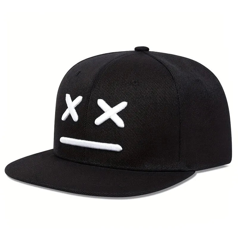 Unisex XX Smiling Face Embroidery Hip-hop Hats