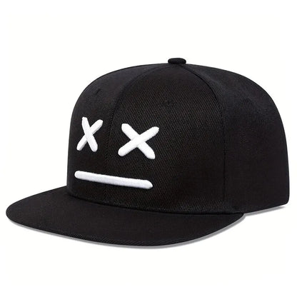 Unisex XX Smiling Face Embroidery Hip-hop Hats