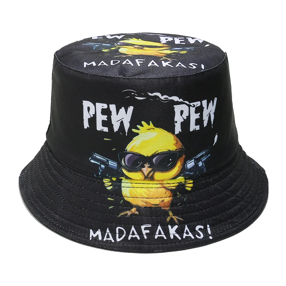 Gun Duck Pattern Bucket Hat