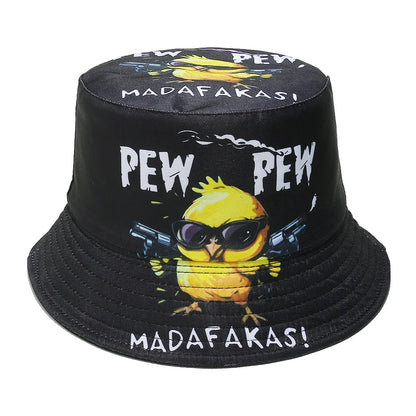 Gun Duck Pattern Bucket Hat