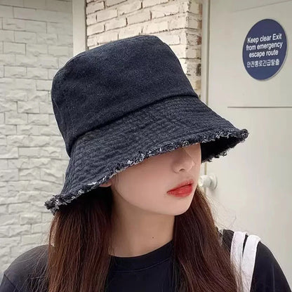Black Cowboy Fashion Versatile Bucket Hat