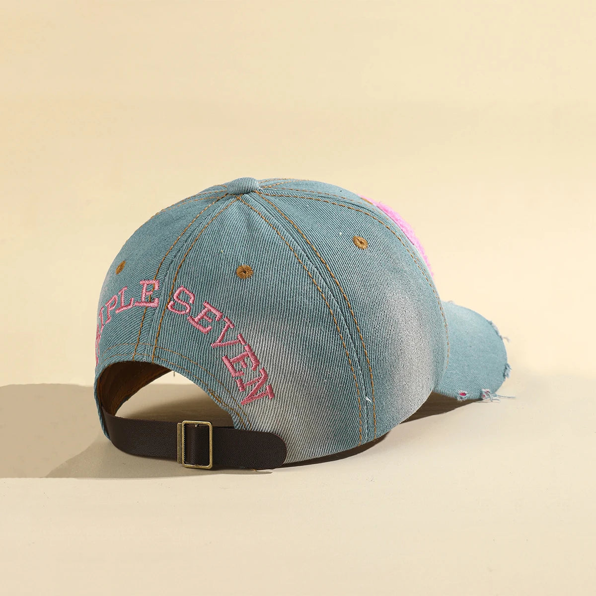 Colored Letter Embroidered Cowboy Baseball Cap