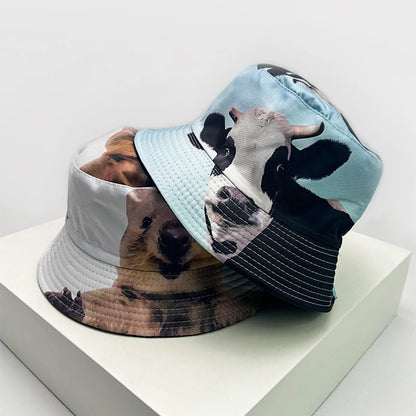 Funny Animal Print Reversible Bucket Hat