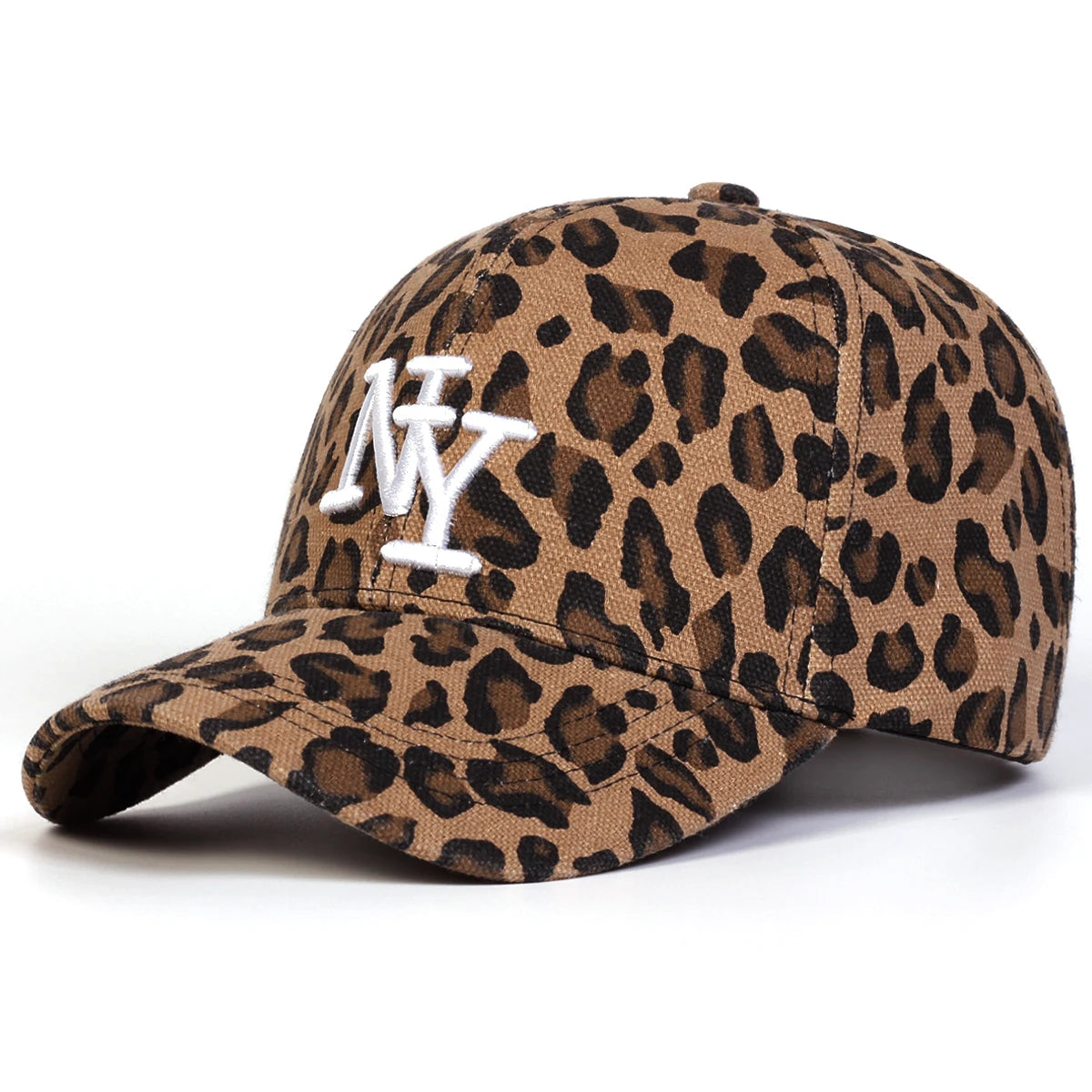 Unisex Leopard Print Letter Embroidered Baseball Cap