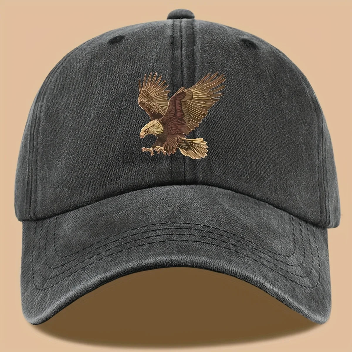 Eagle Print Adjustable Outdoor Vacation Baseball Cap