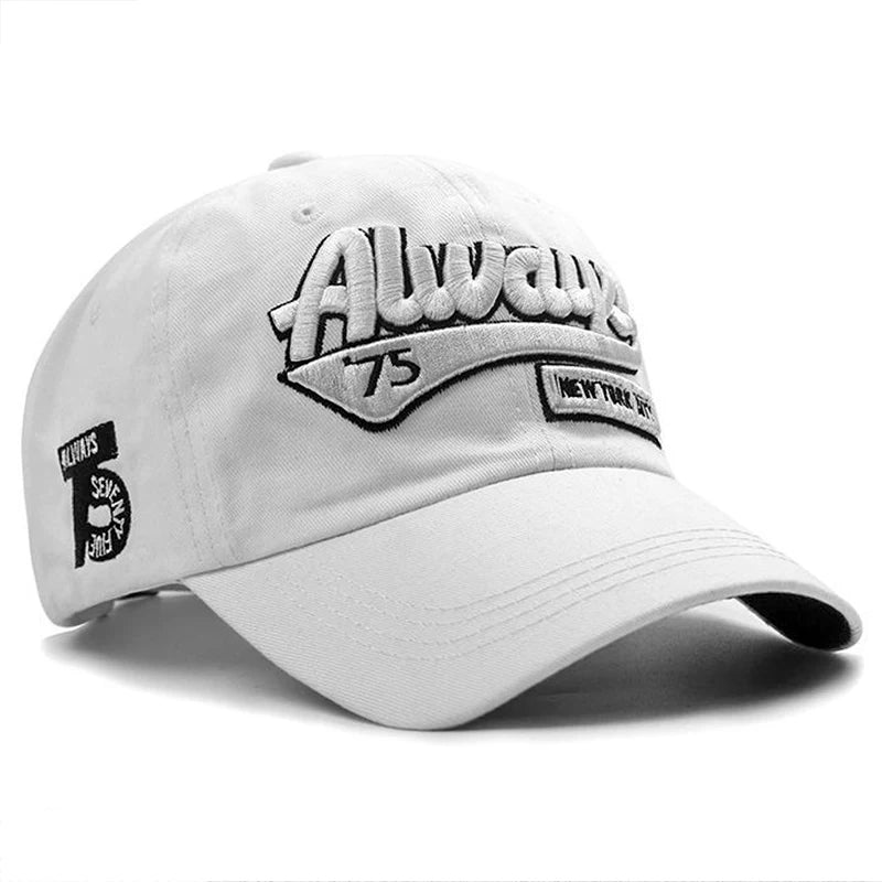 Retro Embroidered Cotton Golf Snapback Cap