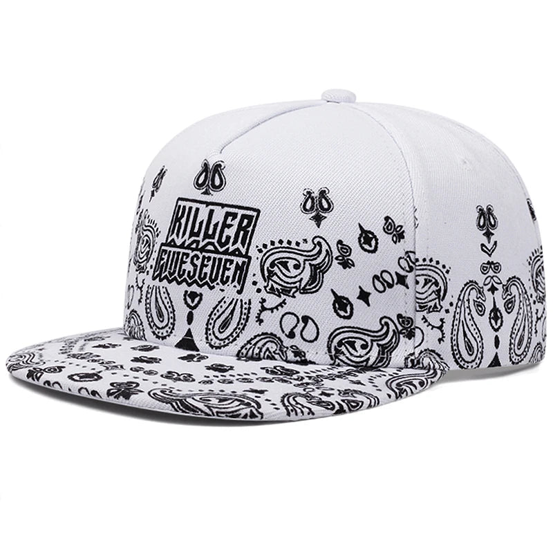 West Coast Cashew Flower Flat Edge Baseball Cap