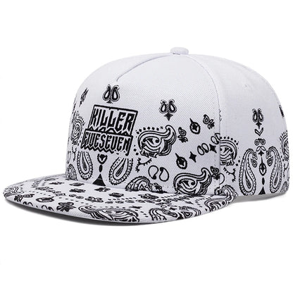 West Coast Cashew Flower Flat Edge Baseball Cap