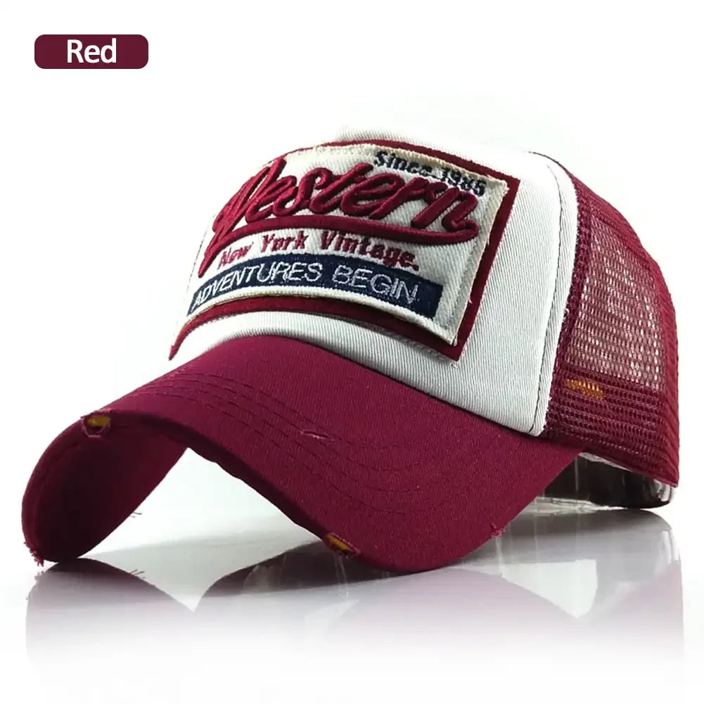 Streetwear Letter Embroidery Mesh Hip Hop Baseball Cap