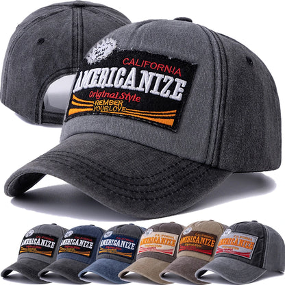 Washed Cotton Vintage Letter Dad Baseball Cap