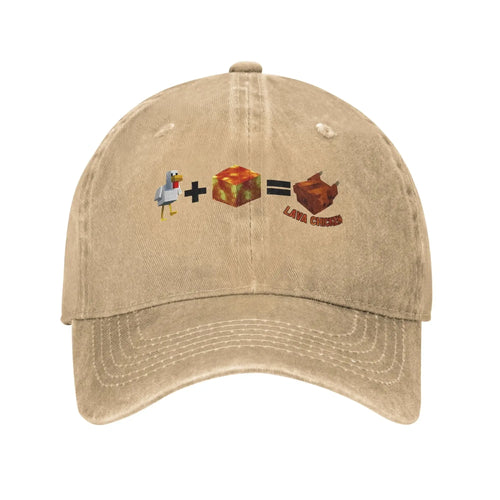 Steves Lava Chicken Gaming Vintage Baseball Cap