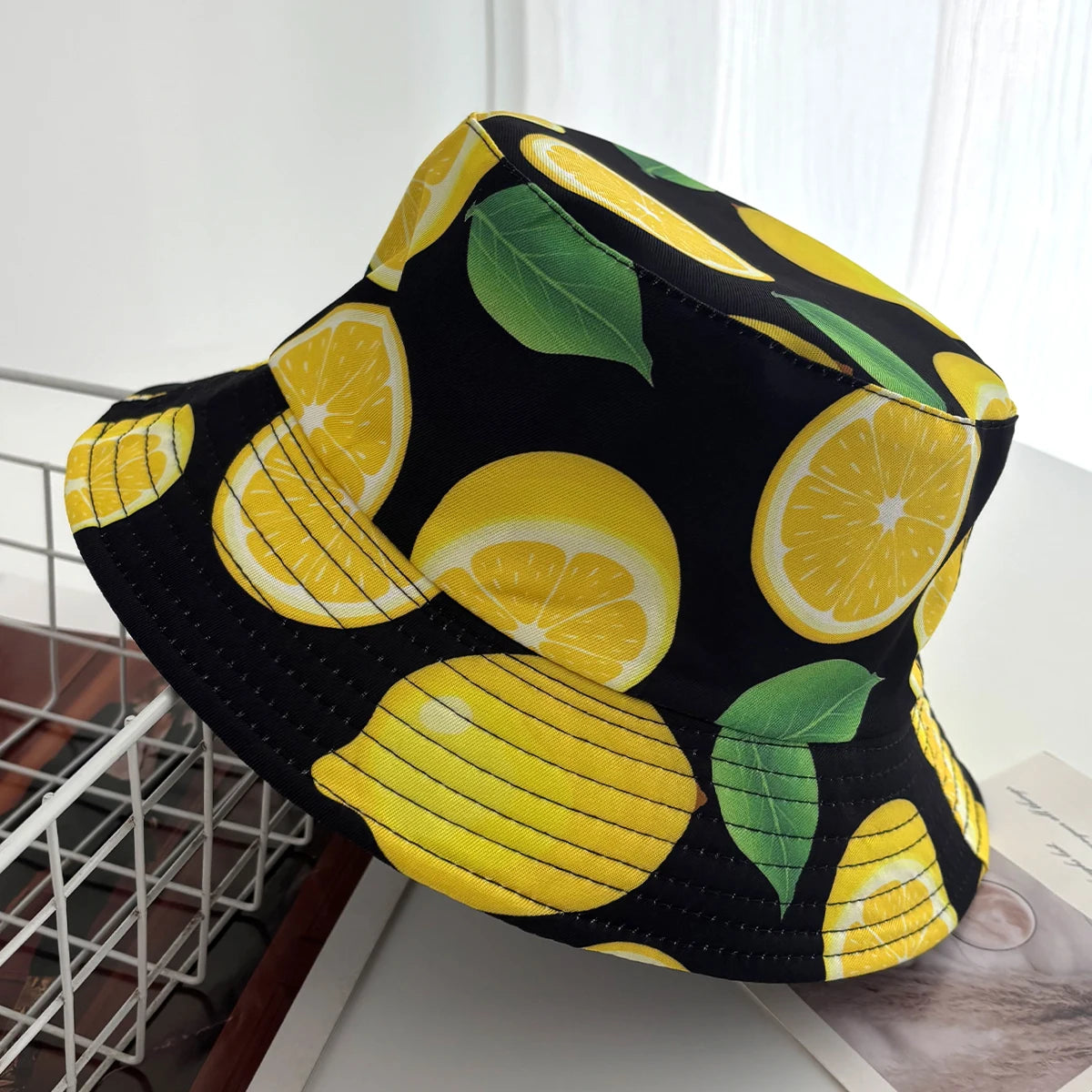 Unisex Vintage Cartoon Print Bucket Hat