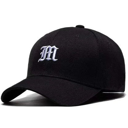 Unisex M Letter Embroidery Baseball Caps