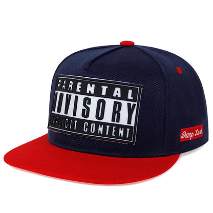 Black Offset Fashion Cotton Snapback Cap