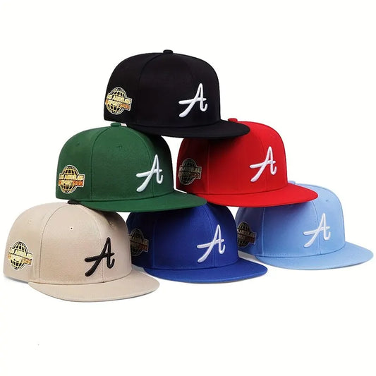 Unisex Gothic Letter Embroidery Snapback Cap