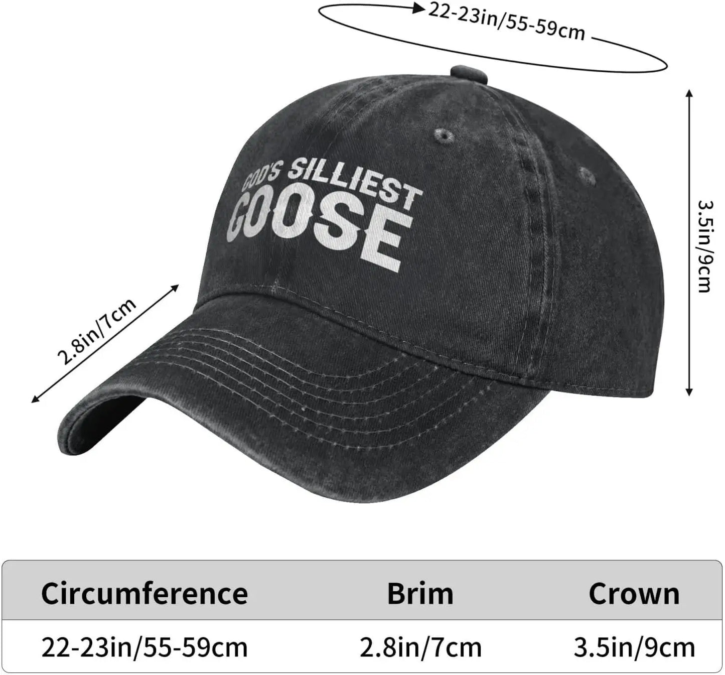 Gods Silliest Goose Distressed Denim Baseball Cap