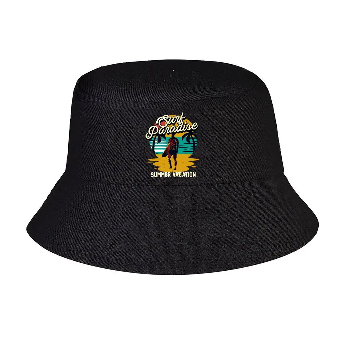 Surf Paradise Summer Vacation Retro Bucket Hat