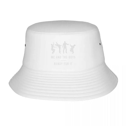 Me And The Boys Distressed Text Winter Bucket Hat