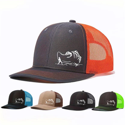 OutdoorSports Hip hop Hat Fisherman Printed Net Hat
