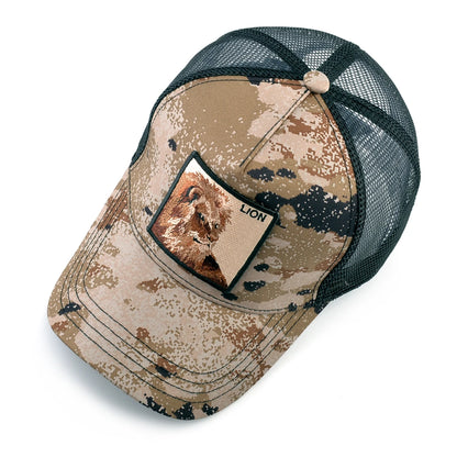 Camouflage Lion Embroidered Baseball Cap