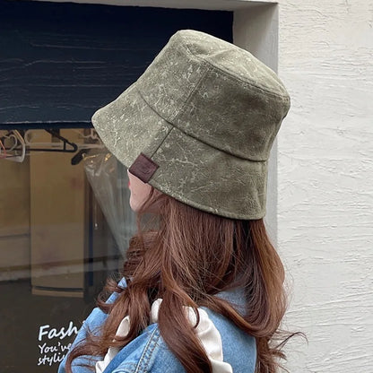 Women Spring Summer Vintage Fashion Sunshade Bucket Hat
