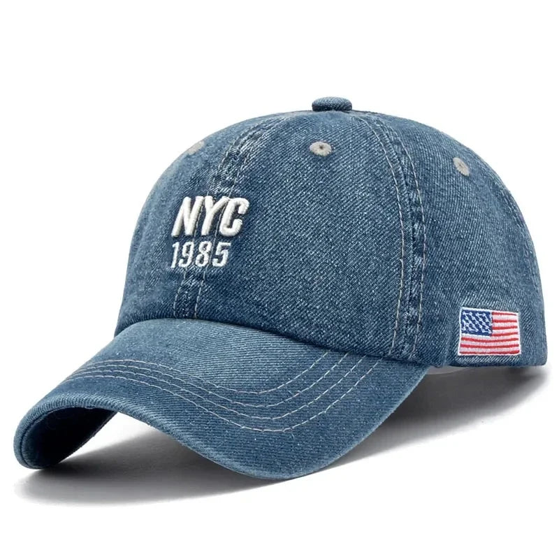 Fashion NYC 1985 Embroidery Denim Baseball Cap
