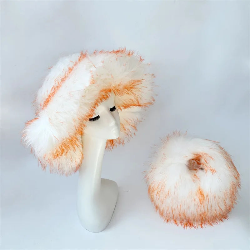 Oversized Fluffy Y2K Winter Bucket Hat