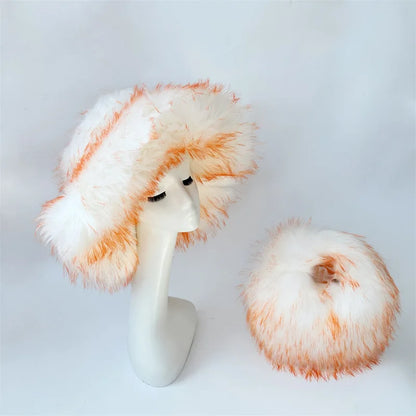 Oversized Fluffy Y2K Winter Bucket Hat