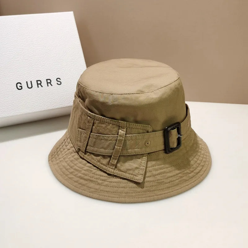 Luxury Belt Buckle Fashion Bucket Hat for Women
