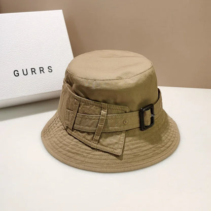 Luxury Belt Buckle Fashion Bucket Hat for Women