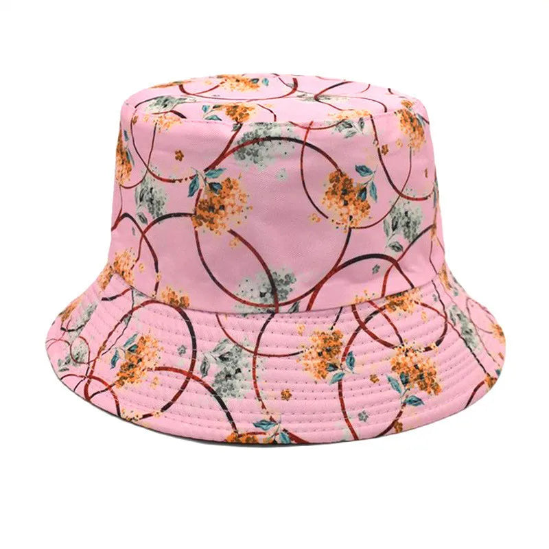 Polyester Flower Print Bucket Hat for Women