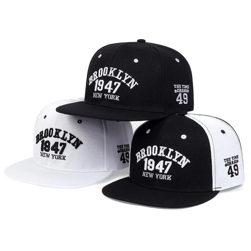 Brooklyn 1947 Embroidery Unisex Snapback Cap