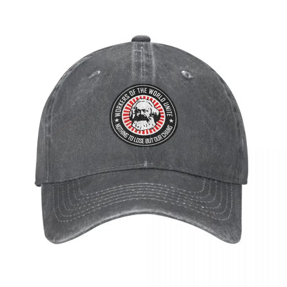 Workers Unite Karl Marx Baseball Cap