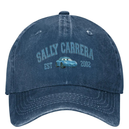 Sally Carrera Lightning McQueen Washed Blue Baseball Cap