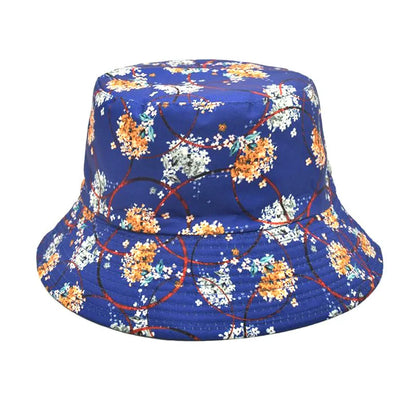 Polyester Flower Print Bucket Hat for Women