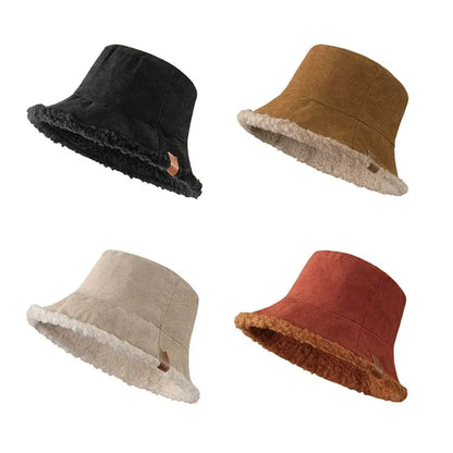 Reversible Corduroy Winter Bucket Hat
